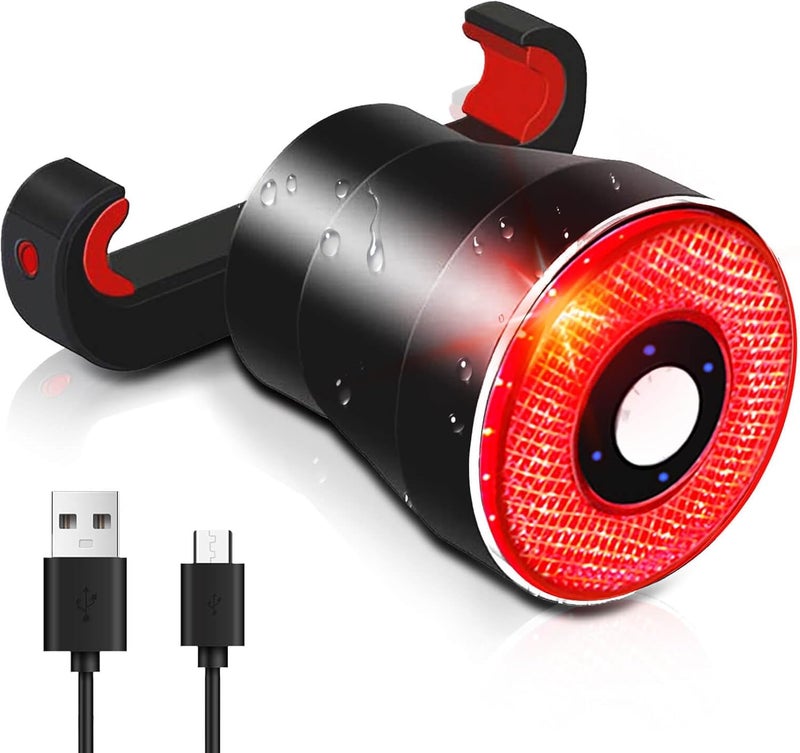 EBUYFIRE Smart Bike Tail Light USB Rechargeable Bicycle Turn Signals with Remote Control Rear Bike Light Waterproof Safety Warning Back Lights Bike Alarm for Night Riding Mountain (Brake Set) - Image 1